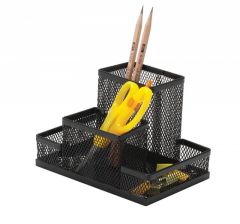 Cutii arhivare, alonje Q-connect Standardgraph LOCALE Protectia muncii pbs Epene Executive Safe Elix clean Scrikss Das, Organizer metalic Mesh, de birou, 4 compartimente, Q-Connect - negru - vectordirect.ro