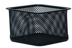 Birotica Han Q-connect, Suport metalic Mesh, pentru agrafe, forma patrata - 80 x 80 x 30mm, Q-Connect - negru - vectordirect.ro