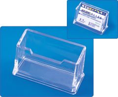 Suporturi accesorii birou Kejea Leitz Kensington, Suport plastic pentru 1 set carti de vizita, pentru birou, KEJEA - transparent - vectordirect.ro