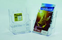 Display-uri de prezentare, Display plastic pentru brosuri, de birou/perete, 2 x A5, KEJEA - transparent - vectordirect.ro
