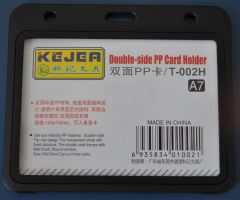 Kejea, Suport PP dubla fata, pentru carduri, 105 x  74mm, orizontal, 5 buc/set, KEJEA - negru - vectordirect.ro