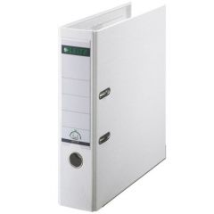 Bibliorafturi Donau Leitz, Biblioraft Leitz 180°, PP, partial reciclat, FSC, A4, 80 mm, alb - vectordirect.ro