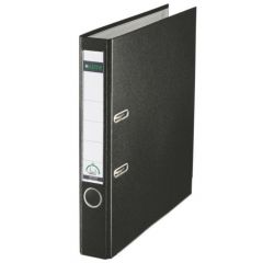 Leitz, Biblioraft Leitz 180°, PP, partial reciclat, FSC, A4, 52 mm, negru - vectordirect.ro