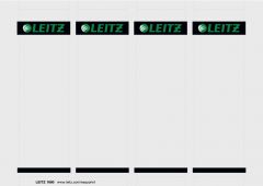Leitz, Etichete pentru biblioraft Leitz, printabile, carton, FSC, reciclabile, 80 mm, 100 buc/set, alb - vectordirect.ro