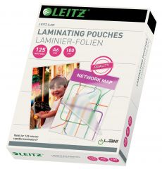 Laminatoare, folii laminare Leitz, Folie laminare LEITZ, la cald, A6, 125 mic, 100 buc/set - vectordirect.ro