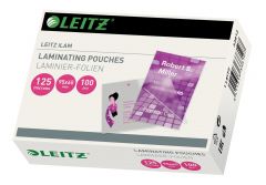 Laminatoare, folii laminare, Folie laminare LEITZ, la cald, 65x95 mm, 125 mic, 100 buc/set - vectordirect.ro