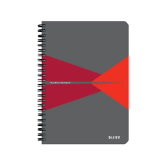 Caiete Leitz, Caiet de birou LEITZ Office, carton laminat, certificare FSC, reciclabil, A5, 90 coli, cu spira, dic - vectordirect.ro