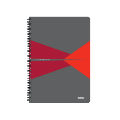 Caiete Leitz, Caiet de birou LEITZ Office, PP, certificare FSC, reciclabil, A4, 90 coli, cu spira, matematica - vectordirect.ro