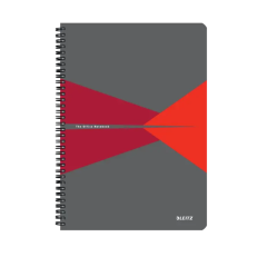 Caiete Leitz, Caiet de birou LEITZ Office, PP, certificare FSC, reciclabil, A4, 90 coli, cu spira, dictando - vectordirect.ro