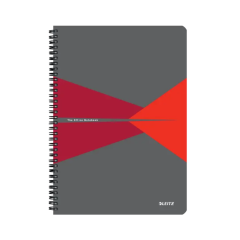 Caiete Leitz, Caiet de birou LEITZ Office, carton laminat, certificare FSC, reciclabil, A4, 90 coli, cu spira, dic - vectordirect.ro