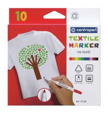 Cutii arhivare, alonje, MARKER PENTRU TEXTILE 10/SET 2739 CENTROPEN - vectordirect.ro