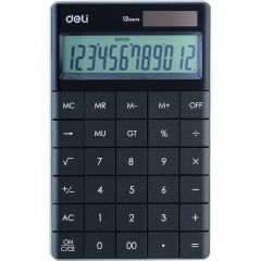 Calculatoare de birou DELI Donau tech, CALCULATOR BIROU 12DIG MODERN NEGRU DELI - vectordirect.ro