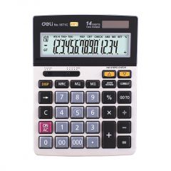 Calculatoare de birou DELI Donau tech, CALCULATOR BIROU 14DIG 1671C DELI - vectordirect.ro