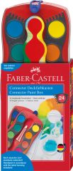 Rechizite scolare Faber-Castell, ACUARELE 24 CULORI ROSII CONNECTOR FABER-CASTELL - vectordirect.ro