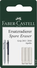 Rechizite scolare, BLISTER 3 BUC REZERVA RADIERA PT GRIP 2011 FABER-CASTELL - vectordirect.ro