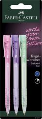 Rechizite scolare Faber-Castell PIGNA_CAIETE, BLISTER 3 BUC ROLLER 0.5MM SEMI-GEL CU MECANISM CUL PASTEL MINA ALBASTRA RX5 FABER-CASTELL - vectordirect.ro