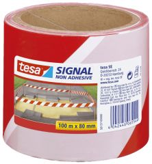 Birotica Kejea Epene TESA, BANDA NON ADEZIVA AVERTIZARE ROSU/ALB 100M 80MM TESA - vectordirect.ro