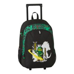 Ghiozdane troler, Troller 35L, material 600D polyester LEGO - design NinjaGo, Green - vectordirect.ro