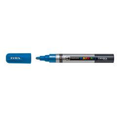 Noutati Lyra, Marker LYRA Graduate Mark All, pe baza de apa, varf 2mm, pentru orice suprafata - bleu - vectordirect.ro