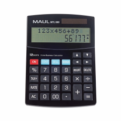 Calculatoare de birou Maul, Calculator de birou MAUL MTL800, 12 digits, afisaj display cu 2 randuri - negru - vectordirect.ro