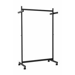 Maul, Suport pentru haine mobil, din metal, 115,5 x 172,5 x 50,8 cm, MAUL Samba - negru - vectordirect.ro