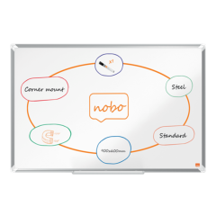 Table magnetice Nobo, Tabla NOBO Premium Plus, otel lacuit, 90x60 cm, magnetica, include marker si tavita, alb - vectordirect.ro