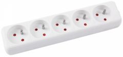 Prelungitoare, Prelungitor cu 5 prize, cablu 5 metri, Office Products - alb - vectordirect.ro