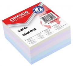 Cuburi din hartie, Cub hartie 85x85x40mm, Office Products - hartie culori pastel asortate - vectordirect.ro