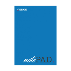 Rechizite scolare Office Products, Blocnotes A4, 100 file - 60gsm, lipit pe latura mica, coperta albastra, Office Products - matematica - vectordirect.ro