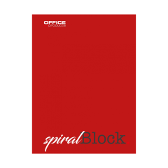 Rechizite scolare Kensington Office Products, Caiet cu spirala, A4, 80 file - 70g/mp, coperti carton, rosie, Office Products - dictando - vectordirect.ro