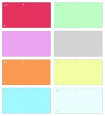 Bibliorafturi, Separatoare biblioraft, carton 190 g/mp, 105 x 240mm, 100 buc/set, Office Products Duo - asortate - vectordirect.ro