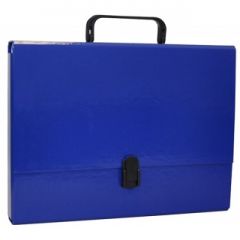 Cutii arhivare, alonje, Servieta din carton laminat, A4/5cm, cu inchidere si maner, Office Products - bleumarin - vectordirect.ro