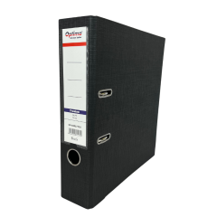 Bibliorafturi, Biblioraft plastifiat interior-exterior 7,5 cm, margine metalica Optima Premium A4 - negru - vectordirect.ro