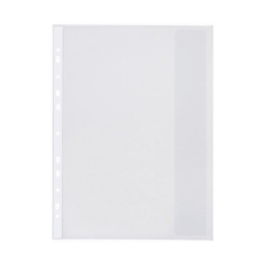 Folie protectie Optima, Folie protectie doc. A4, clapa laterala, inchidere cu capsa, 4/set, 200 microni, Optima - albastru t - vectordirect.ro