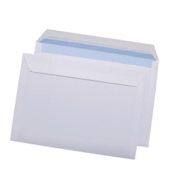 Papetarie, Plic C6 (114x162mm), lipire siliconica, 50 buc/set, Optima - alb - vectordirect.ro