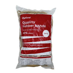 Elastice, buretiere Optima, Elastice pentru bani, 60% cauciuc, 500gr./punga, D 70, grosime 5mm x 1.5mm, Optima - natural - vectordirect.ro