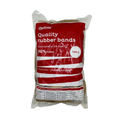 Elastice, buretiere Optima, Elastice pentru bani, 60% cauciuc, 500gr./punga, D 80, grosime 8mm x 1.5mm, Optima - natural - vectordirect.ro