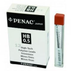 Noutati, Mine pentru creion mecanic 0,5mm, 12/set, PENAC - H - vectordirect.ro