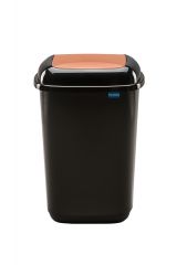 Cutii arhivare, alonje Epene BIC Plafor, Cos plastic reciclare selectiva, capacitate 45l, PLAFOR Quatro - negru cu capac maro - bio - vectordirect.ro