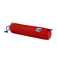 Penare, Penar cilindric, neechipat, OXFORD Kangoo, cu fermoar si elastic - rosu - vectordirect.ro