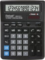 Calculatoare de birou, Calculator de birou, 14 digits, 193 x 143 x 38 mm, Rebell BDC 514 - negru - vectordirect.ro