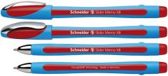 Rechizite scolare, Pix SCHNEIDER Slider Memo XB, rubber grip, accesorii metalice - scriere rosie - vectordirect.ro