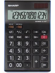 Calculatoare de birou, Calculator de birou, 14 digits, 176 x 112 x 13 mm, dual power, SHARP EL-145TBL - negru - vectordirect.ro