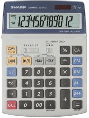 Calculatoare de birou, Calculator de birou, 12 digits, 195 x 140 x 23 mm, dual power, SHARP EL-2125C - gri - vectordirect.ro