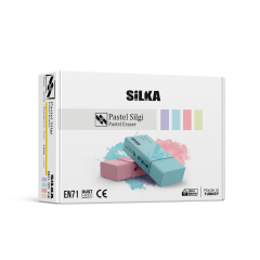 Ascutitori Silka, Radiera pentru creion, 44x22x13.5mm, PVC-free, nu lasa reziduuri, SILKA Pastel - culori asortate - vectordirect.ro