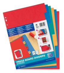 Cutii arhivare, alonje Brennenstuhl Oxford, Separatoare carton color, A4, 180g/mp,  6 culori/set, OXFORD - vectordirect.ro