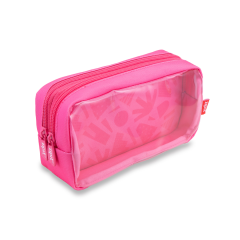 Penare Alpino Zipit, Penar cu fermoar ZIPIT Half & Half 2 compartimente -Coral Leaves - vectordirect.ro