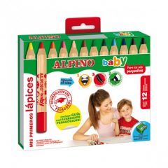 Alpino, Creioane colorate 12 culori/set, ALPINO Baby - Maxi - vectordirect.ro
