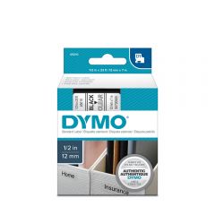 Cutii arhivare, alonje, Banda Dymo D1,12mm x 7m,negru/transparent (45010) - vectordirect.ro