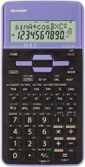 Cutii arhivare, alonje, Calculator stiintific, 10 digits, 273 functii, 161x80x15mm, dual power, SHARP EL-531THBVL-negru/viol - vectordirect.ro